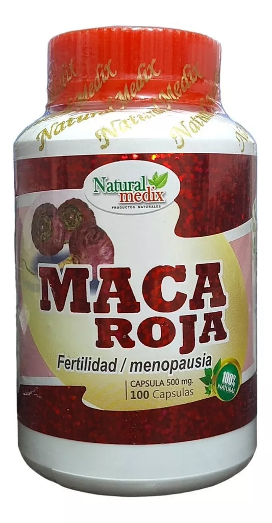Maca Roja Energia Y Vigor 100 Capsulas 100% Natural Natural Medix