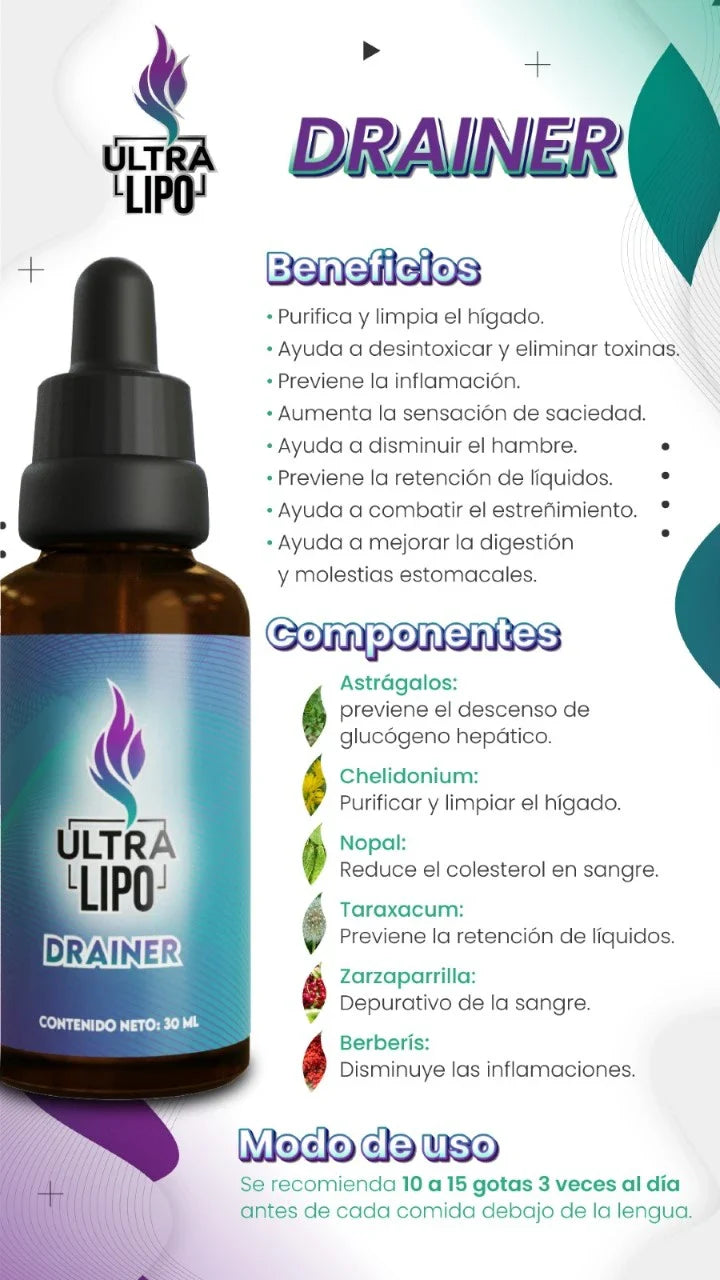 UltraLipo Gotas drenadoras adelgazantes