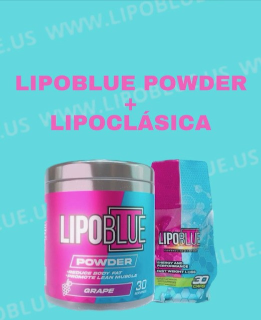 Lipoblue Kit/PRE-WORKOUT & FAT BURNER/Dietary Supplement Fruit Punch & Grape